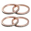 4PCS Metal Exhaust Pipe Header Gasket For Yamaha YFM600FW Grizzly 4x4 99-01 YZF-R6 99-05 YZF-R6S 06-09 YFM660R Raptor 01-05