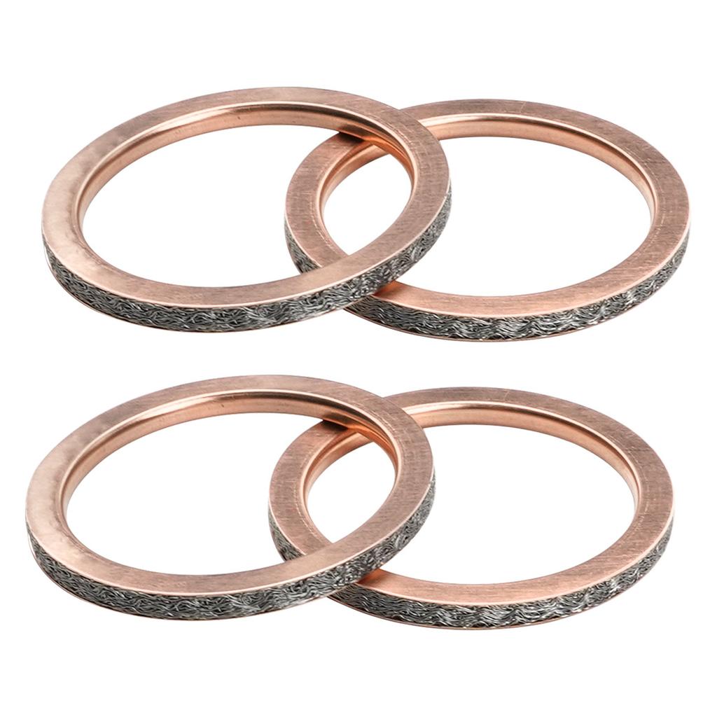 4PCS Metal Exhaust Pipe Header Gasket For Yamaha YFM600FW Grizzly 4x4 99-01 YZF-R6 99-05 YZF-R6S 06-09 YFM660R Raptor 01-05