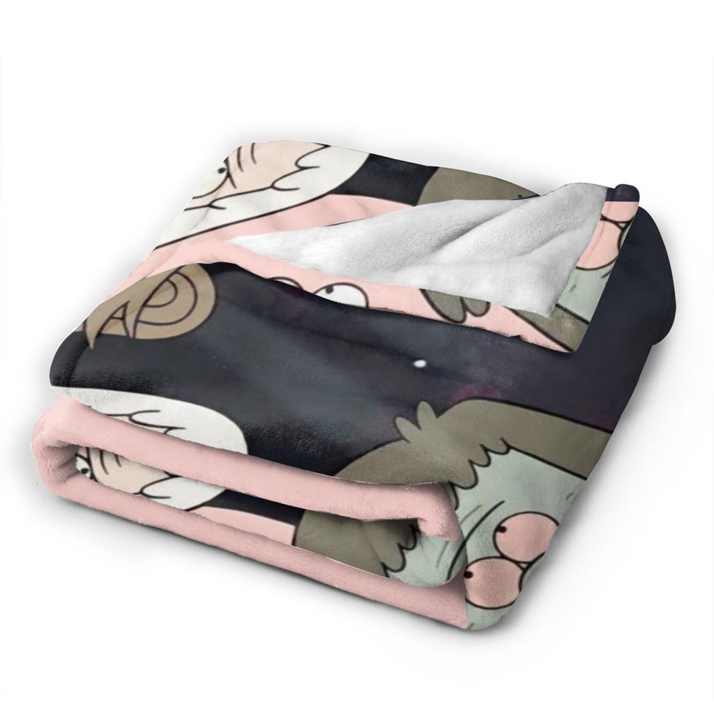 Funny Regulars Shows Cartoon Anime Blanket Super Soft Flannel Cozy Throw Blankets Machine Washable