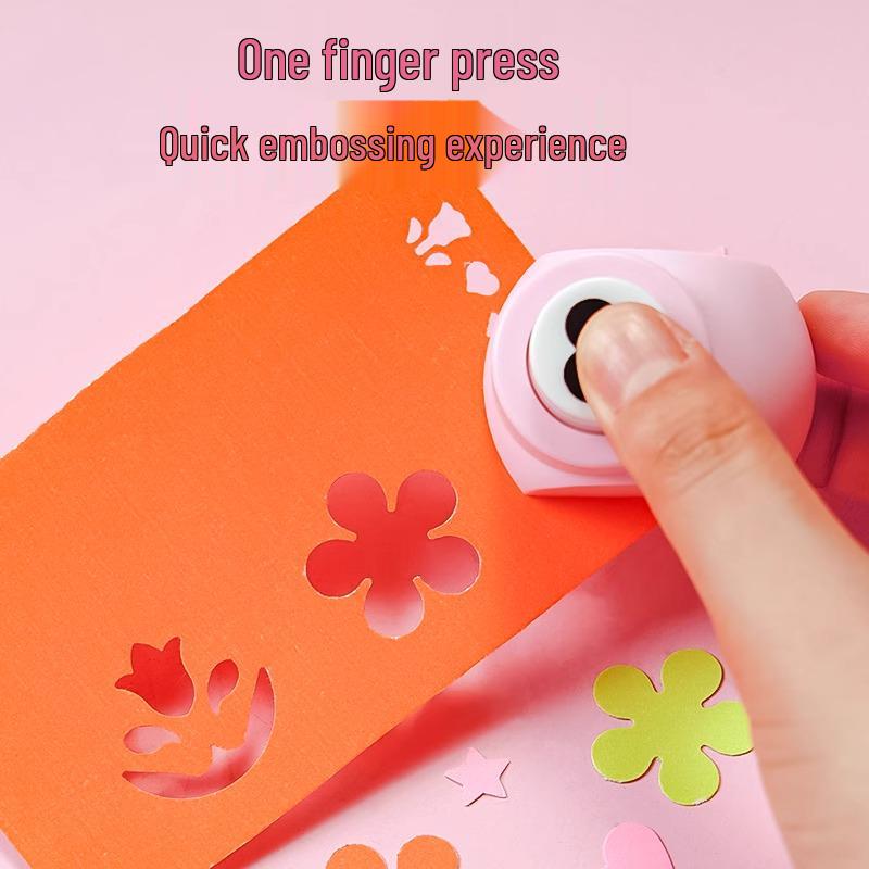 Effort-Saving Embosser Set: DIY Flower Punch Embossing Machine for Kids