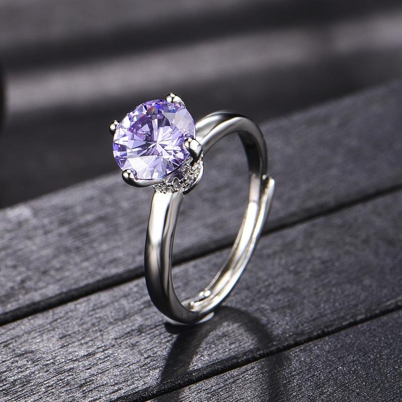 Sace Gems Классическое кольцо из медного сплава с цирконом, женские ювелирные изделия, свадебный подарок, открытая вечеринка