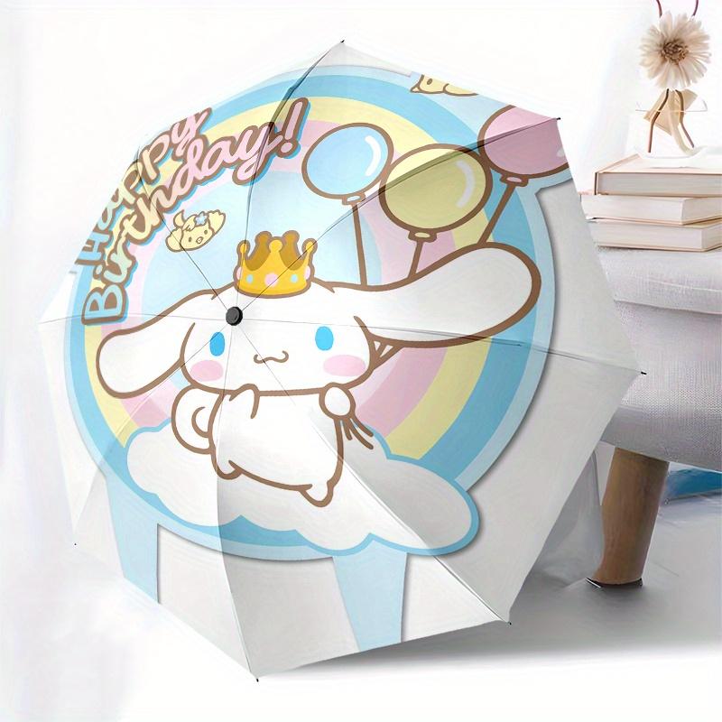 Cinnamoroll,Birthday Automatic Umbrella-Foldable, Durable 8-Bone Design, Compact and Stylish, Great for Camping, Halloween, Christmas, Mothe