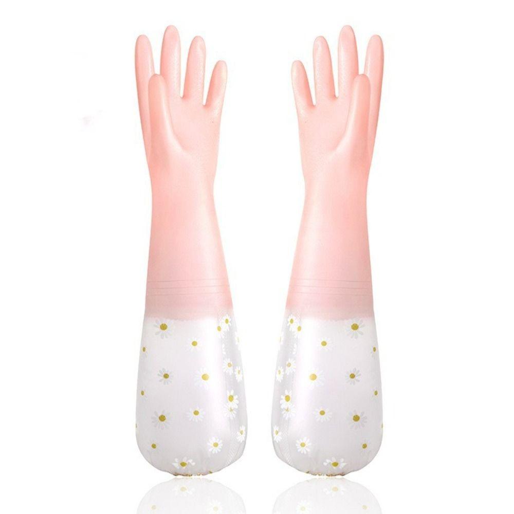 Waterproof Durable Kitchen Clean Tool Dishwashing Gloves Household Scrubber Cleaning Gloves