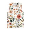 Women's Casual Round Neck Printed Sleeveless Vest Tops Vest