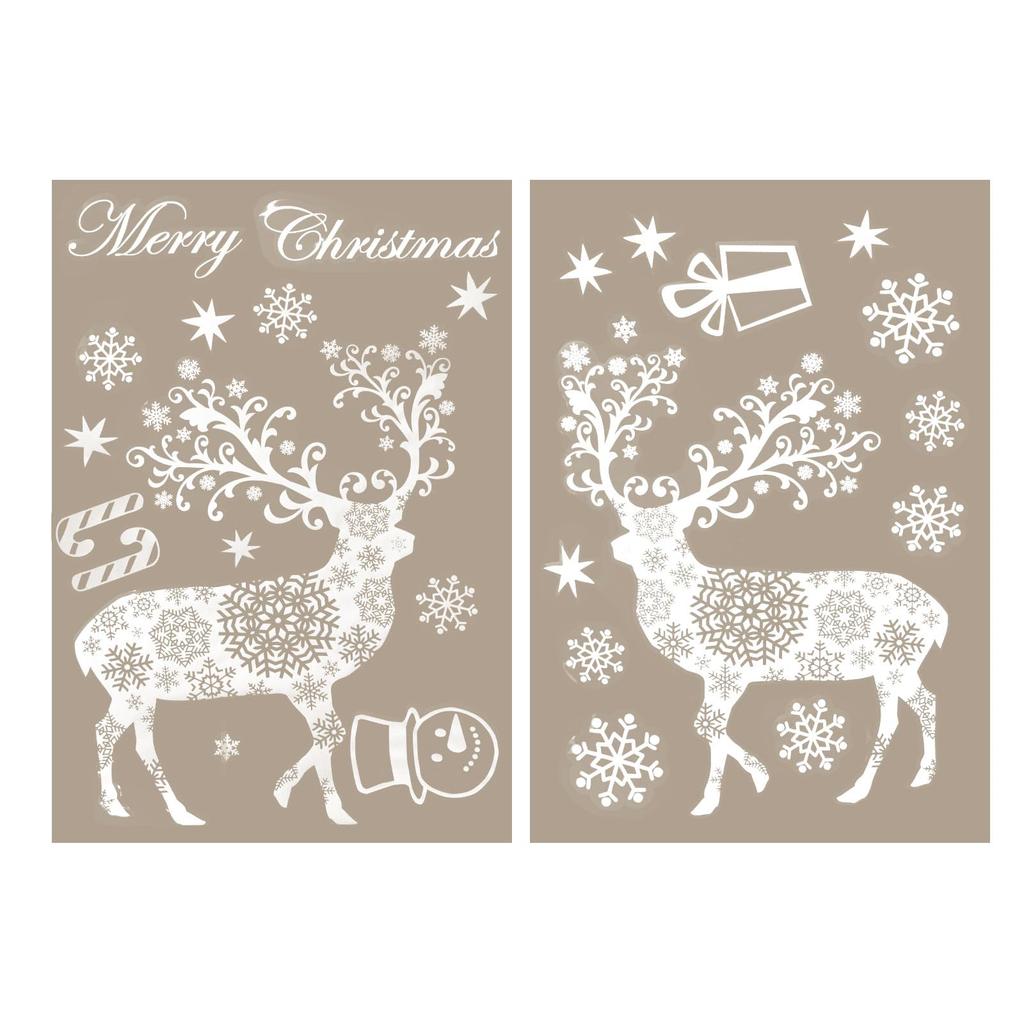 MILASIC Christmas Stickers for Windows and Set of and Message Perfect for and Living White Mirrors, 3, Static-Repellent, Removable, Reusable,