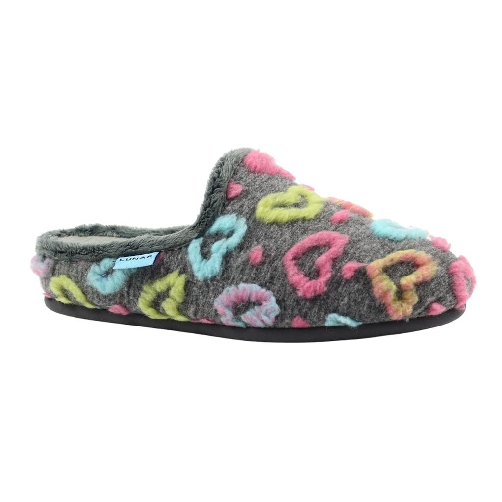Lunar Womens/Ladies Valentine Mule Slippers