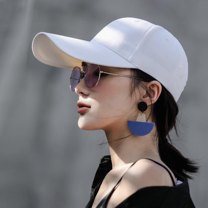 Long Brim Cap Cap Cap Women's Sun Hat Sunscreen Travel Sun Hat Solid Color Baseball Cap Casual Hat