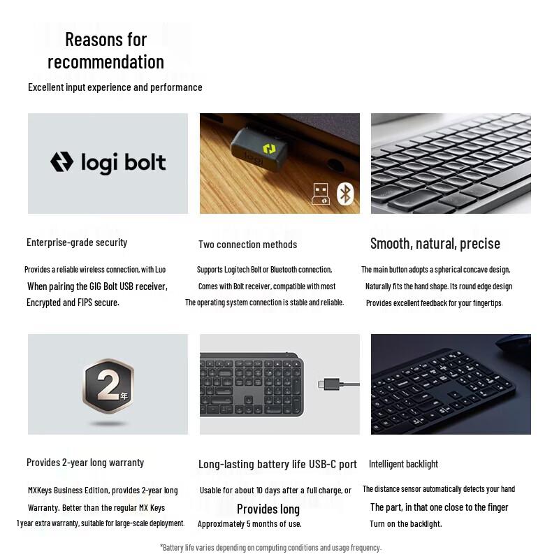Logitech Беспроводная Bluetooth-клавиатура MX Keys