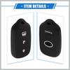 2 Pcs Key Fob Case Cover Compatible for Toyota 4Runner 1999-2009 4 Button, Durable Silicone Black Remote Key Case Protector Replacement Car Parts