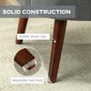 Corduroy Retro Accent Chair Light Grey