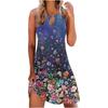 Plus Size Summer Women's Dress Mid Waist Temperament Commuter Flat Bottom Halter Printed Midi Dress Half Bodycon Dresses