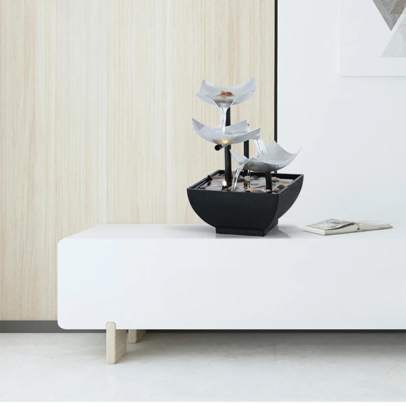 Фонтан для рабочего стола Декор для дома Текущая вода Украшения для офиса Гостиная Текущая вода Фонтан для украшения по фен-шуй