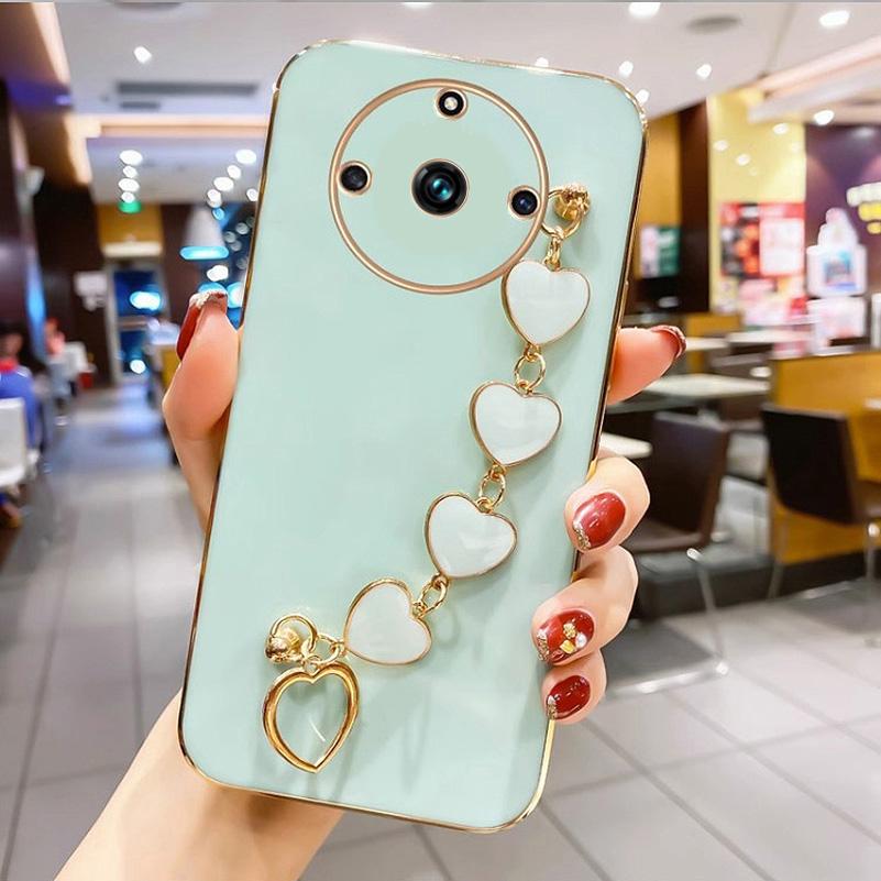 Чехол для телефона с ремешком на запястье для Realme 11 Pro + 10 Pro 9 9i 8 Pro 8i 7 Realme GT Neo 5 5S 3 2 2T GT Master, мягкая задняя крышка