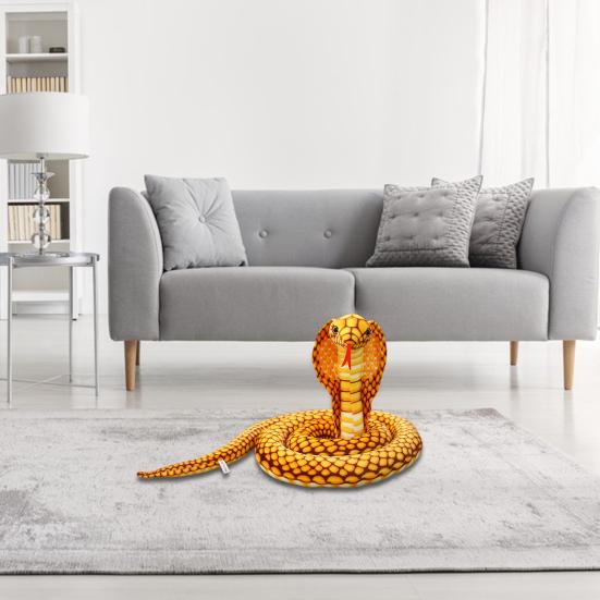 Simulation Snake Plush Toy Realistic Snake Skin Giant Cobra Plushies Funny Trick Toy Soft
