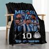 Messi 414 Customize Your Name Blanket Throw Customizable Blanket Comfortable for Bed Sofa Seaside Livingroom Ideal for All Seasons