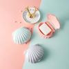 1Pcs PP Plastic Shell Shaped Soap Box with Lid Draining Non-slip Soap Holder Case Soap Dish Kitchen Bathroom Accessories