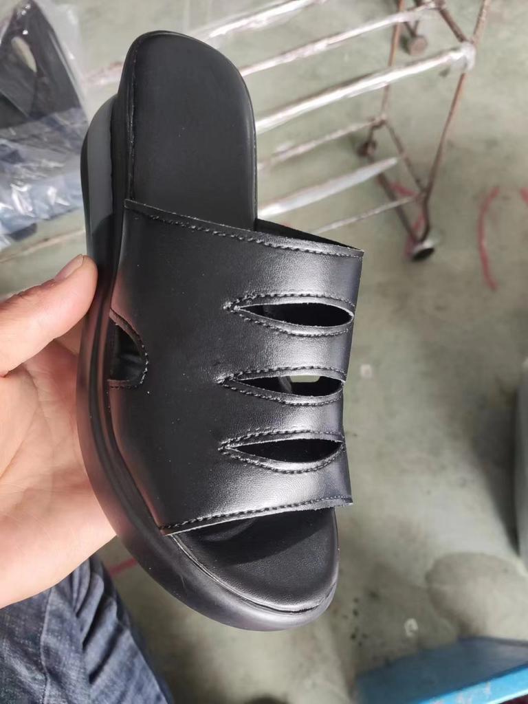 Женские босоножки на танкетке, новые летние женские туфли на высоком каблуке «рыбий рот», туфли из мягкой кожи на высокой платформе, сандалии