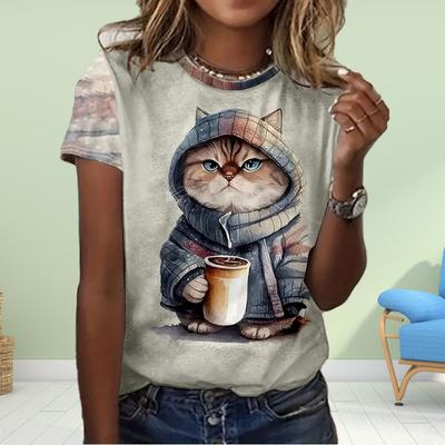 Модная женская футболка с принтом «Маленькая черепаха», забавная повседневная футболка с круглым вырезом и короткими рукавами, летняя женская футболка