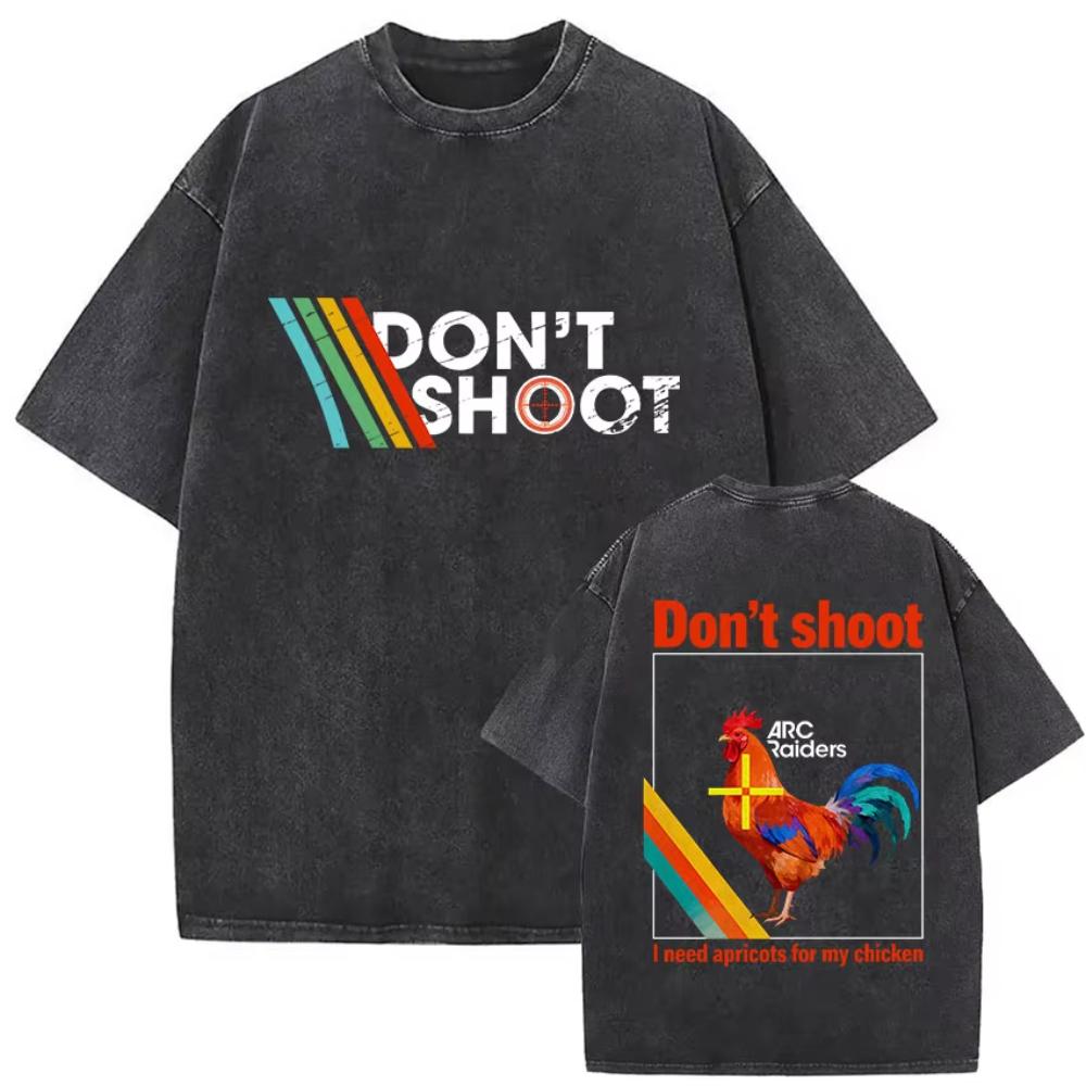 100% Cotton Arc Raiders T-shirts 2026 Game Vintage Washed Funny Graphic T-shirts Men's Women Casual Fashion Short Sleeve T-shirt