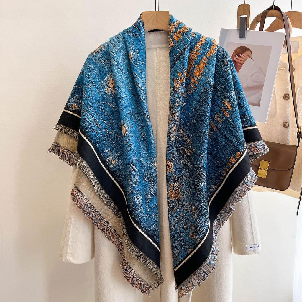 Imitation Cashmere Air-Conditioned Room, High-End Shawl, Big-Name Internet Celebrity Warm Scarf, Versatile Square Scarf