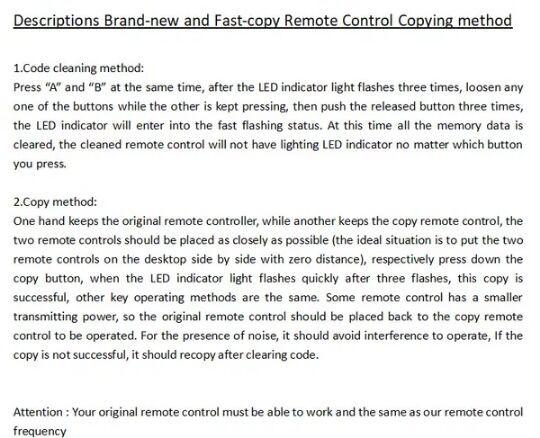 Remote Control For Univesal Automatic Gate At433 MHZ FOR FAAC, NICE, ETC