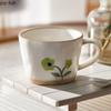 Retro Ceramic Mug Hand Painted Flower Pattern Coffee Mug Household Water Cup Tea Cup Office Milk Tea Cups Beverage Cups