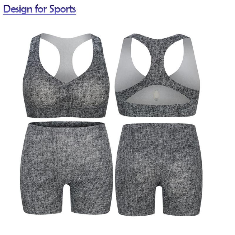 Спортивный бюстгальтер без следов без стального кольца, удобный костюм для йоги, съемные нагрудные подушечки, обтягивающие талию, шорты XS-XL