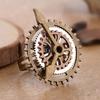 1pcs Punk Retro Charm Steampunk Gear Fingering Vintage 3 Rings Watch Clock Copper Rings