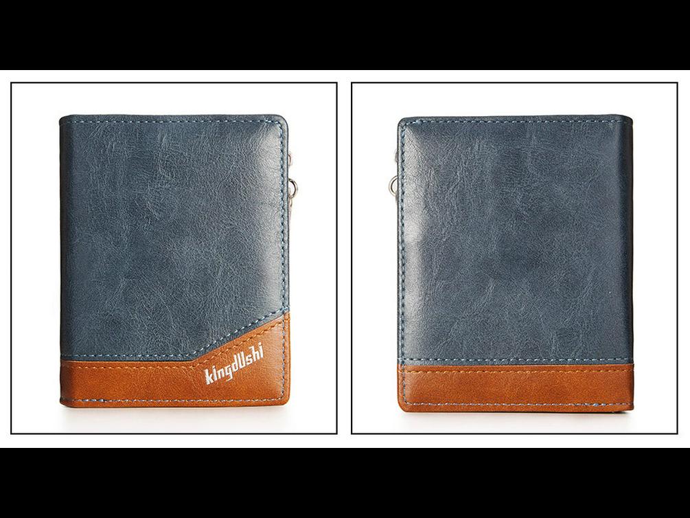 Мужская сумка-кошелек из искусственной кожи на молнии с цепочкой: Кошелек для карт и монет