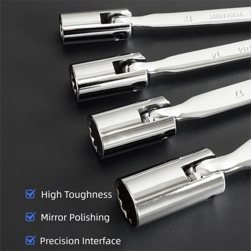 12-point Wrench Spanner Tool Adjustable Swivel Head Socket Wrench Dual Head Spanner Hand Repair