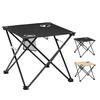 Складной походный стол из ткани с 2 подстаканниками, сумка для переноски, прочная водонепроницаемая ткань Оксфорд, складной стол для пикника на пляже, походов