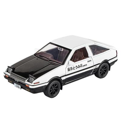 Initial D 1/30 Toyota AE86 Truend JDM Спортивный автомобиль Сплав Литой Металлический Модель Автомобиля Звук и Свет Коллекция Jump The Light Хобби Мальчик