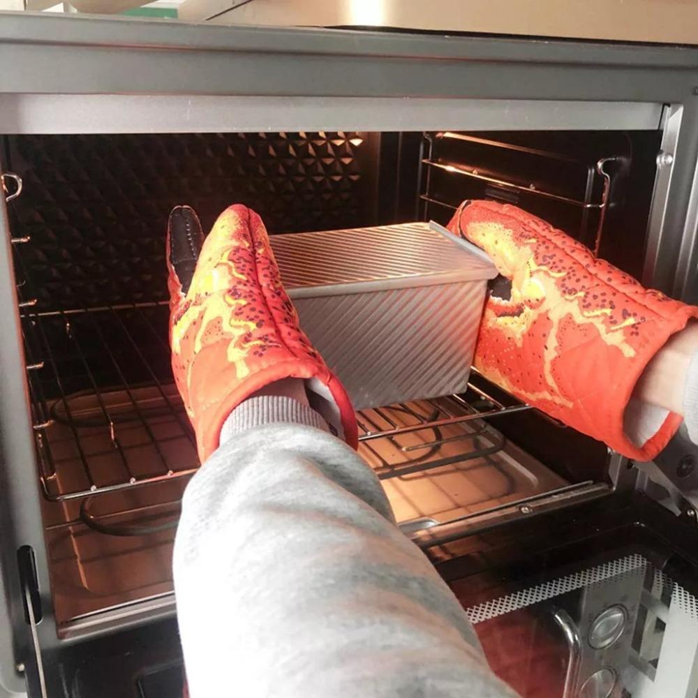 Cake Heat Resistant Anti-Scalding Lobster Claw Oven Mitts Insulation Gloves Non-Slip Cotton