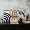 Retro Telephone Desk Clock Model Ornament 16x5x18cm Decorative Props PP Sculpture for Photography