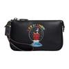 New Peanuts Snoopy Collaboration Nolita Pebbled Leather Wrist Bags Clutches Small Size Women's Navy CE859-QBNI9