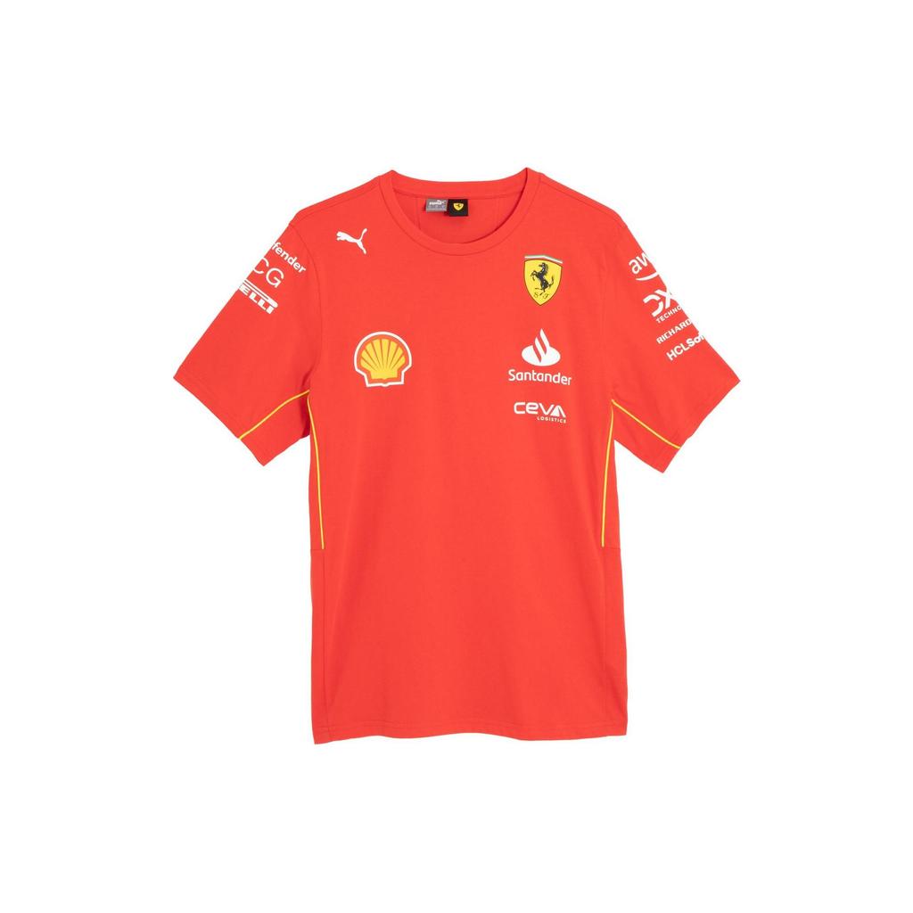 Puma Футболка с круглым вырезом и принтом логотипа команды Scuderia Ferrari, красные 763603-01