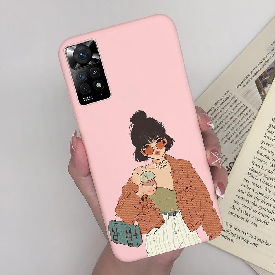 Чехол для телефона Xiaomi Redmi Note 11 Pro 4G 5G, милый узор с ромашками, мягкий силикон TPU, задняя крышка Funda для Redmi Note11 11Pro Coque