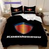 Koenigsegg Luxury Supercar Emblem Bedding (1 * duvet cover + 2 * pillowcase, without core) 2D Flat Soft and comfortable Duvet cover and pillowcase