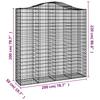 Gabion with High Arch 200x50x200 220 cm Galvanized Iron