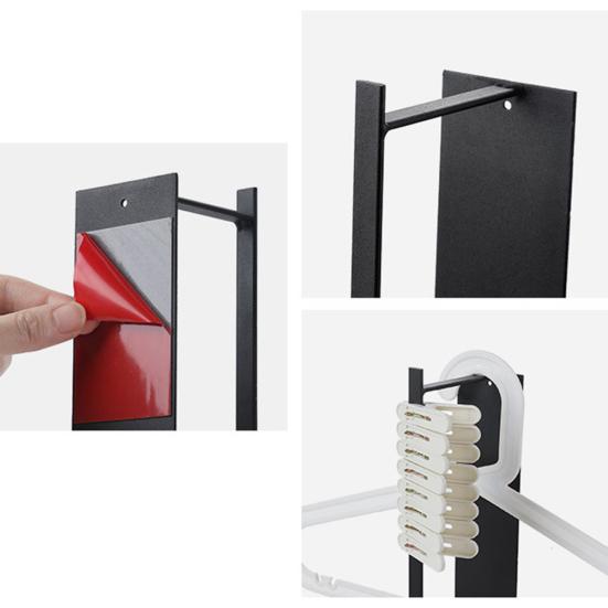 Домашняя металлическая вешалка для одежды без перфорации, стеллаж для хранения полотенец, органайзер для экономии места