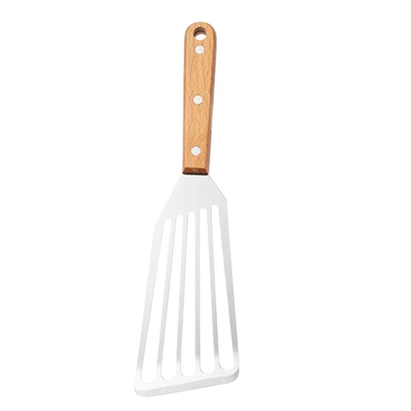 Stainless Steel Fish Spatula With Handle For Grilling Flipping Steak And Fish Perfect For Kitchen And Outdoor Cooking