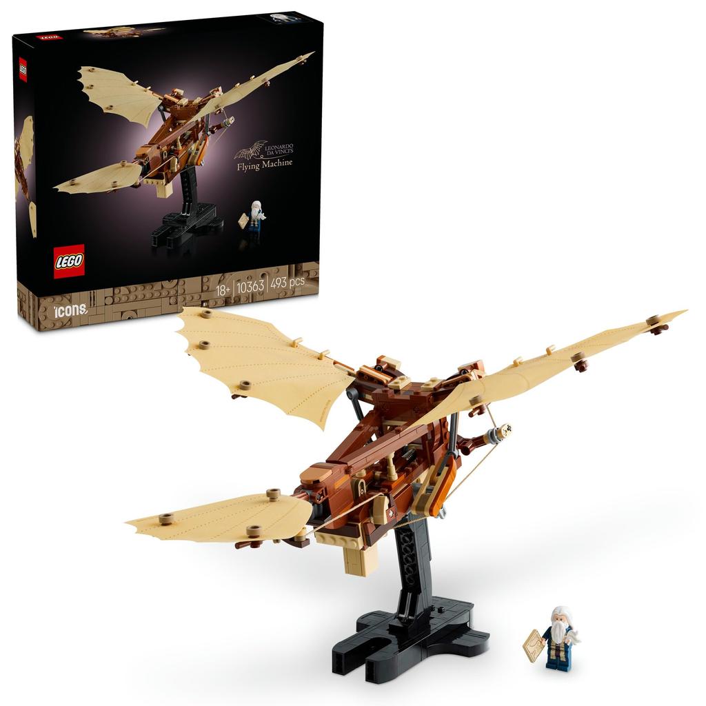 LEGO Icon Leonardo da Vinci's Flapping Wing Machine Toy - Birthday Gift, Mother's Day, Father's Day, Men's, Women's, Home Decor, Stylish - 10363