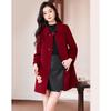 Sisui Nianhua Women's Elegant Mid-length Wool Blend Coat