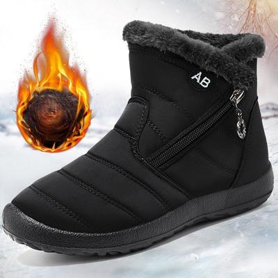 Хлопковая обувь для женщин на зиму Новые полиуретановые хлопковые сапоги с длинным голенищем для тепла Высокие ботинки для пожилых пар Большие размеры Зимние сапоги