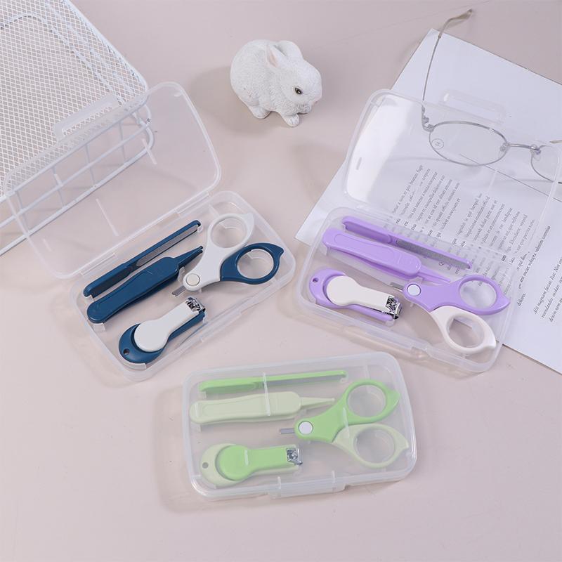 Безопасный детский набор щипчиков для ногтей, триммер для ногтей, кусачки, пинцеты, инструменты для ухода за ногтями и ушами малышей