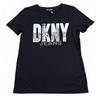 DKNY Джинсовая Футболка Топ Женский Размер Маленький Черный Нью-Йорк Большой Логотип Графика Унисекс Футболка