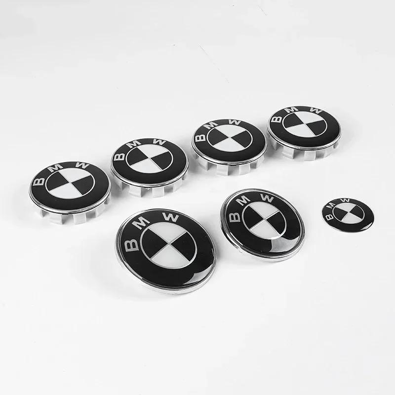 BMW 7Pcs Badge Logo 3D Wheel Center Cap Set Fit E36 E46 E53 E90 E60 E93 E87 G01 G20 X3 X5 X6 X7 F30 F20 Auto Accessories