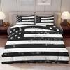 Home Textiles American Flag Three-piece Vintage Digital Printed Quilt Pillowcase Bedding