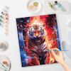 Frame Diy Painting By Numbers Starter Kits Tiger Animals Handicrafts Wall Art Picture With Numbers Acrylic Paint Artwork For Home Decors 40x50