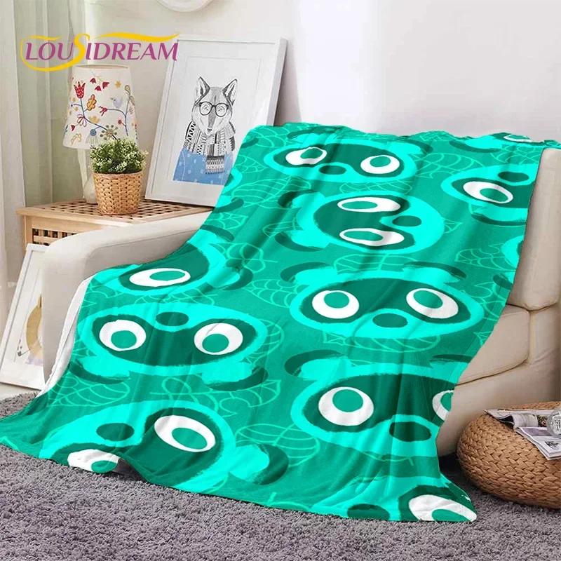 Cute Crossing New Horizons Cartoon Soft Flannel Blanket for Bed Bedroom Sofa Picnic,Throw Blanket for Cover Outdoor Leisure Gift
